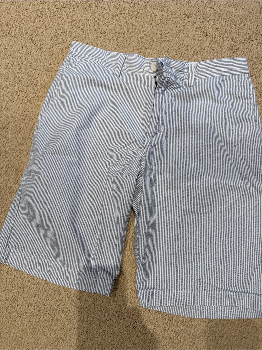 Men's Banana Republic Blue & White Seersucker Shorts